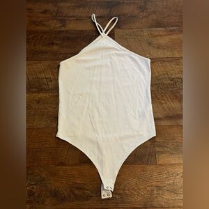Abercrombie & Fitch White Strappy Bodysuit